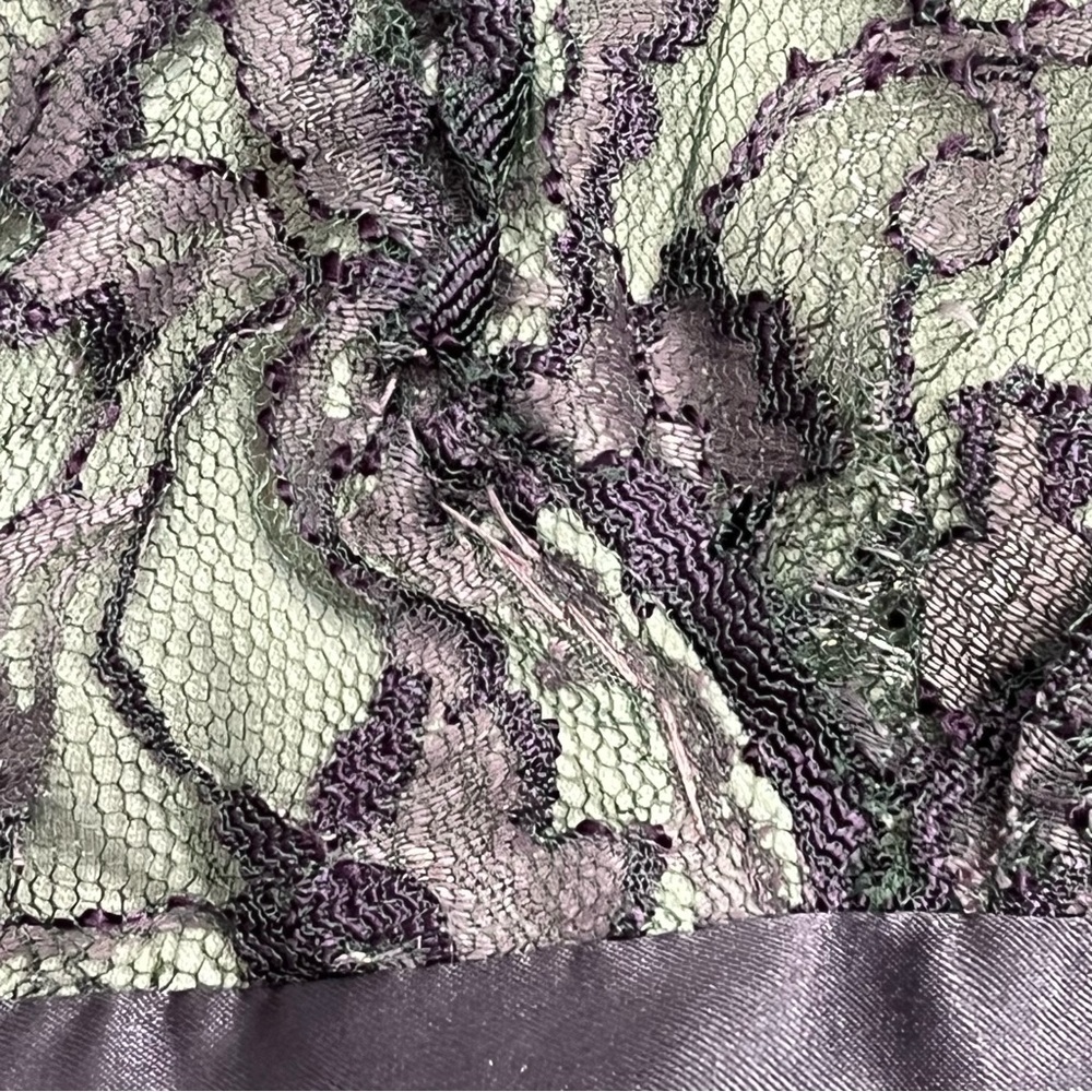 Vintage Dress Lace‎ Babydoll Y2K Empire L Made USA Purple Fairy Aqua Whimsigoth - Picture 10 of 12